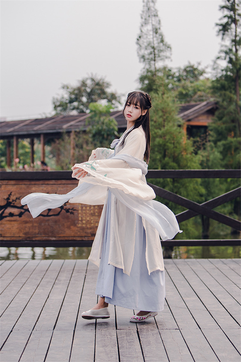 漢元素刺繡秋冬裝三件套