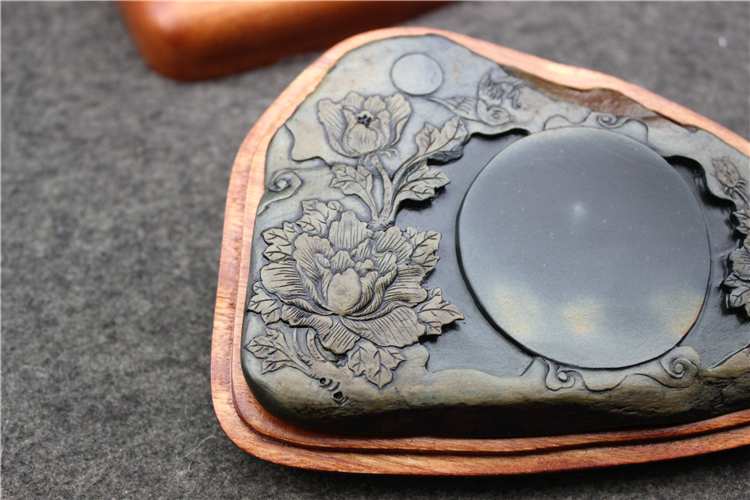 歙硯精品老坑金皮子石天然原石硯臺