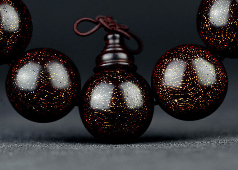 爆滿金星小葉紫檀大顆佛珠手串