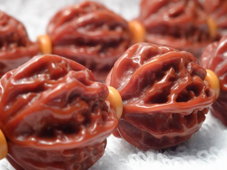 文玩核桃野生包漿掛磁核桃串28個