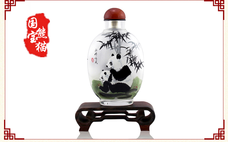 內(nèi)畫鼻煙壺純手工文化擺件