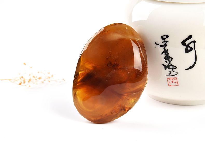 緬甸琥珀茶珀琥珀鯉魚(yú)牌吊墜