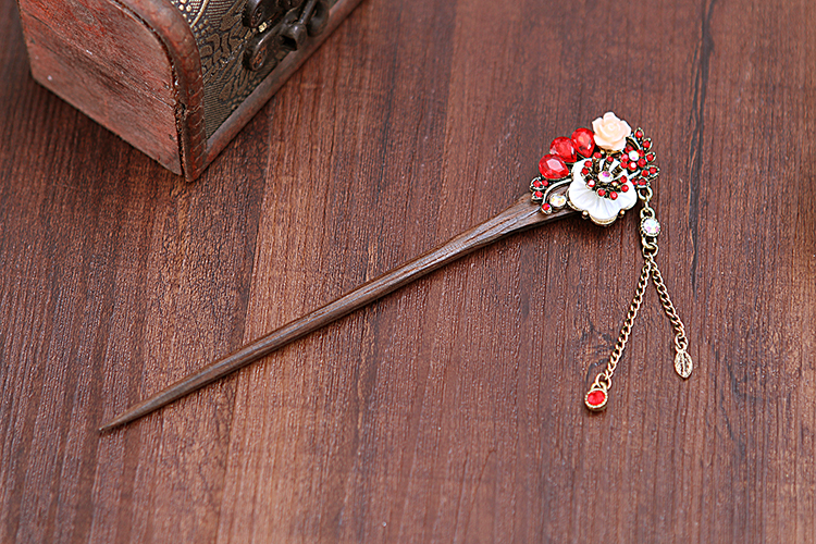 復(fù)古匠心啟航閱讀步搖木簪流蘇發(fā)簪