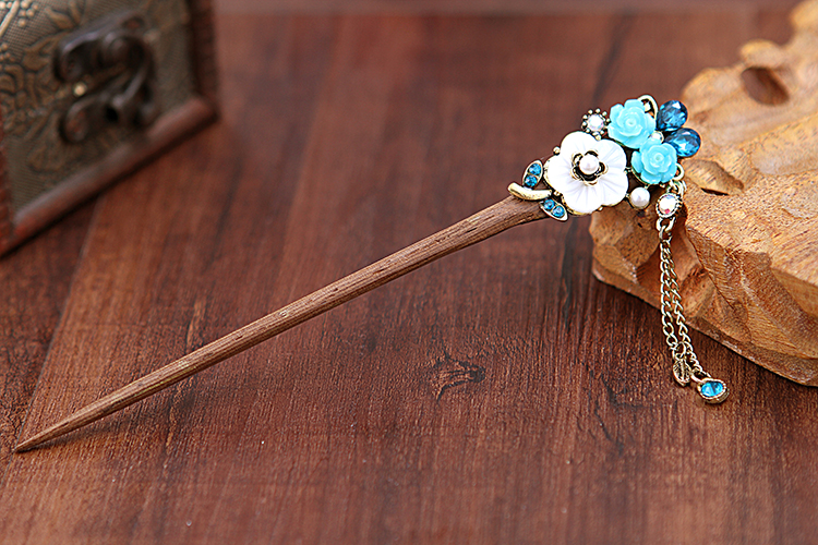 復(fù)古匠心啟航閱讀步搖木簪流蘇發(fā)簪