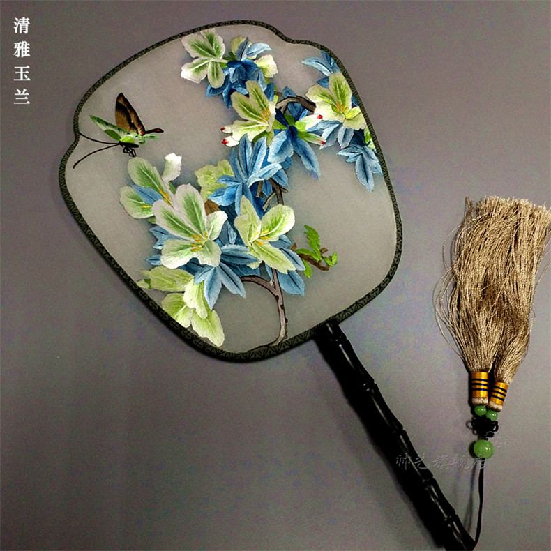 匠心啟航閱讀蘇繡雙面繡傳統(tǒng)團(tuán)扇欣賞