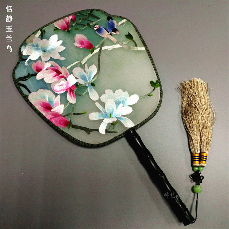 匠心啟航閱讀蘇繡雙面繡傳統(tǒng)團(tuán)扇欣賞