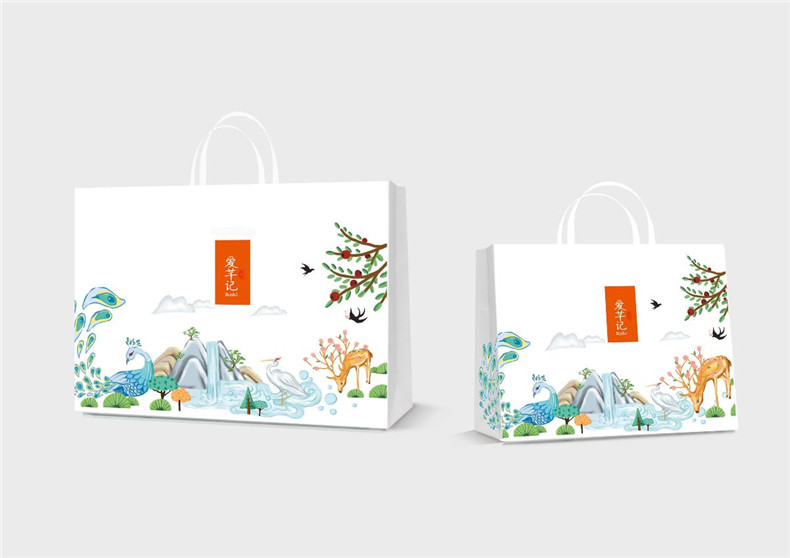 阿膠糕紅糖食品包裝水墨風設計