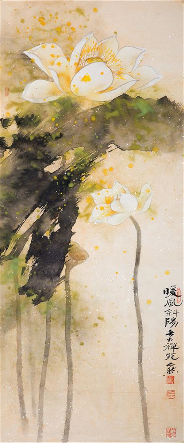 金香典雅荷花國(guó)畫藝術(shù)欣賞