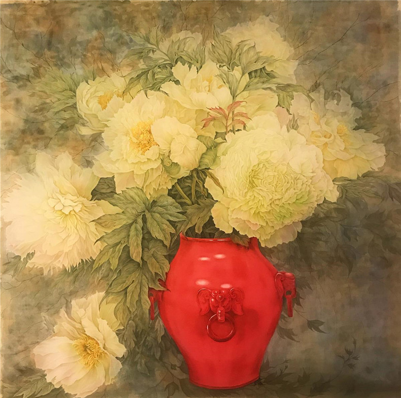 富貴平安，國色天香牡丹國畫欣賞