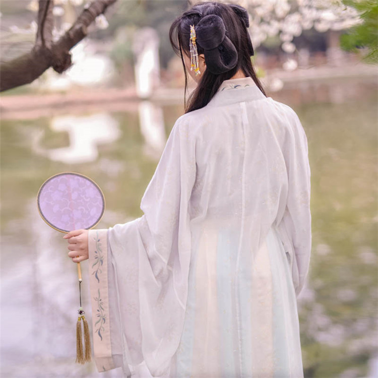 漢服日常女裝繡花交領襦裙大袖衫