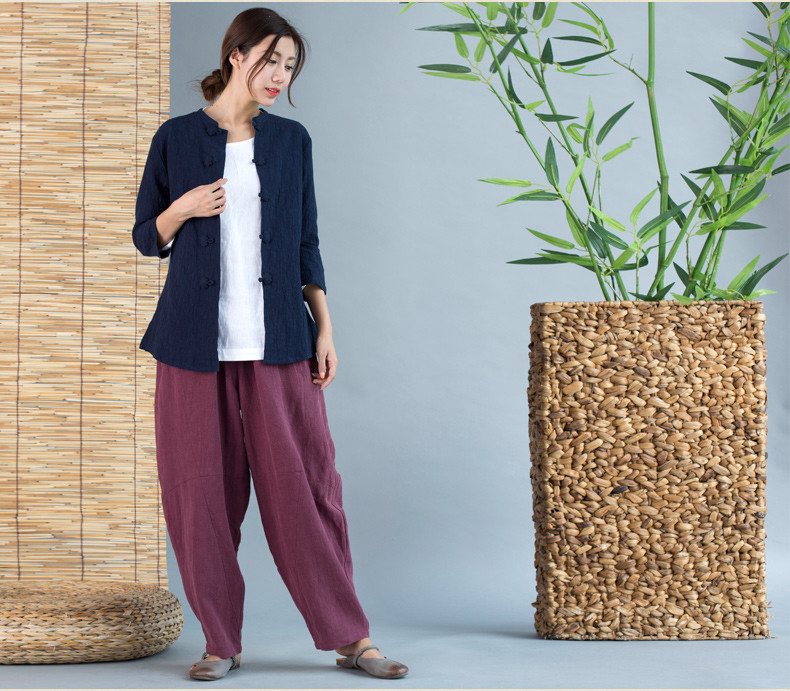 匠心啟航閱讀唐裝女外套七分袖中式茶服