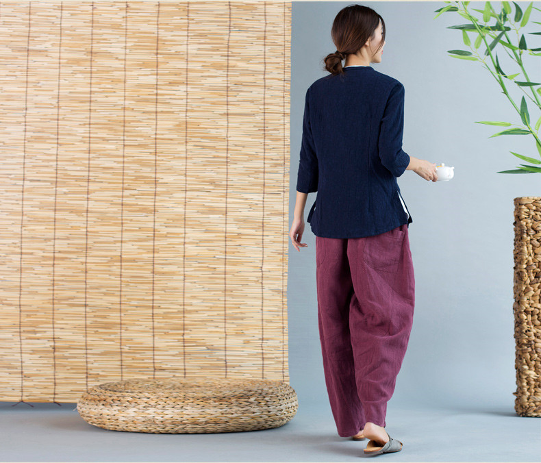 匠心啟航閱讀唐裝女外套七分袖中式茶服