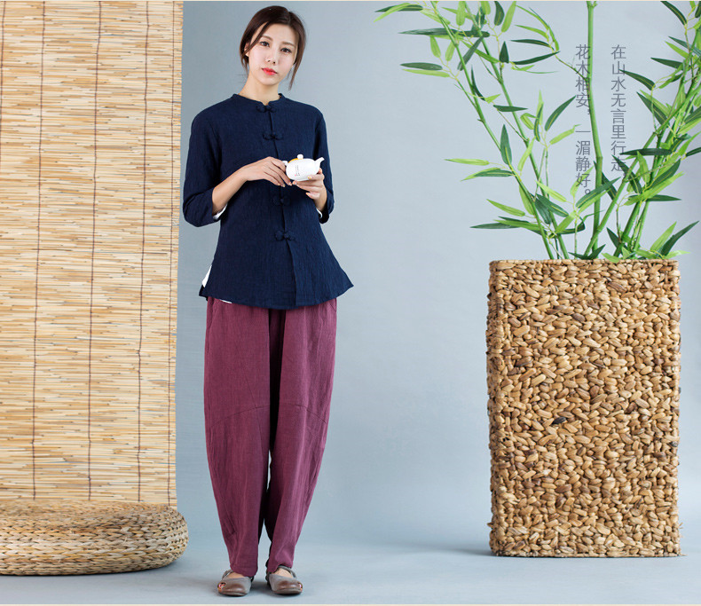 匠心啟航閱讀唐裝女外套七分袖中式茶服