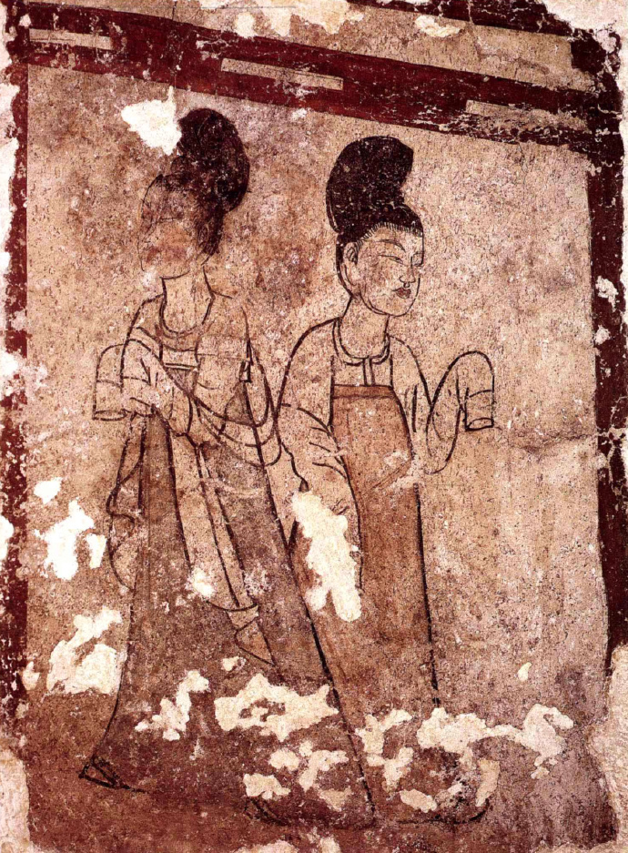 唐昭陵陪葬墓之新城長(zhǎng)公主墓壁畫(huà)