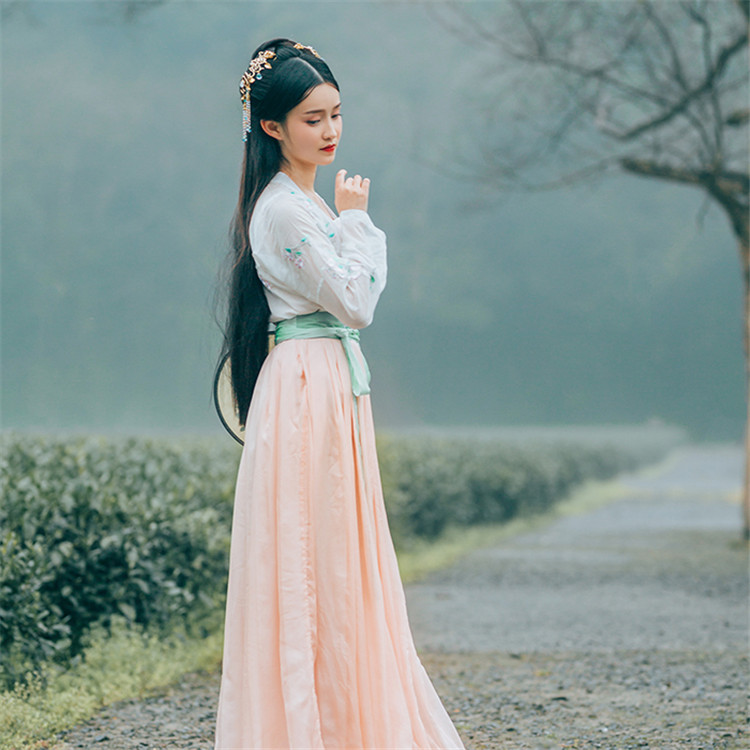 對(duì)襟齊腰婉約可人漢服【玉京謠】