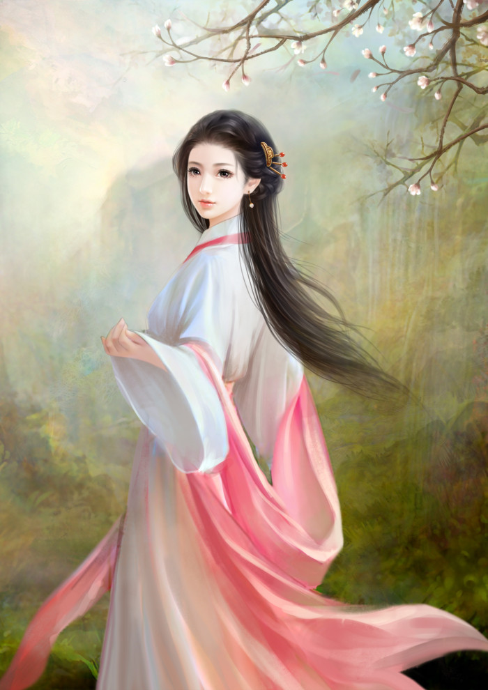 古風美女好看的插畫立繪圖片