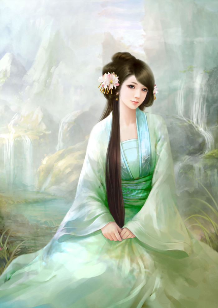 古風美女好看的插畫立繪圖片