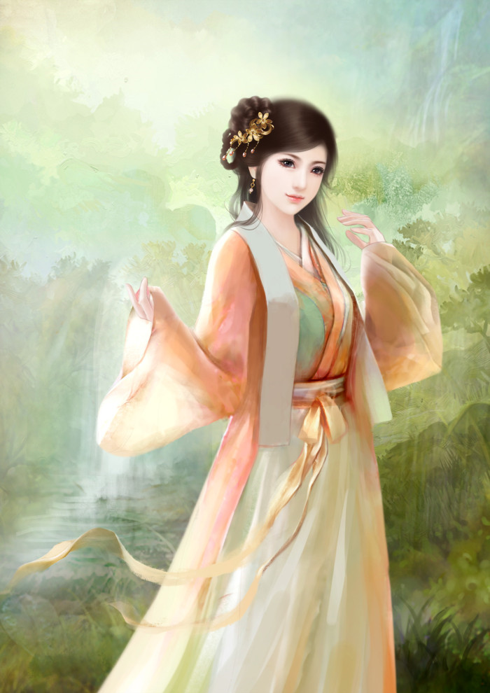 古風美女好看的插畫立繪圖片