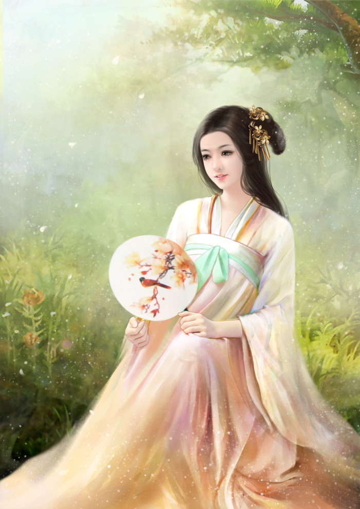 古風美女好看的插畫立繪圖片