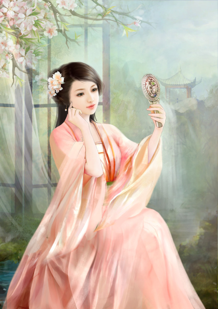 古風美女好看的插畫立繪圖片