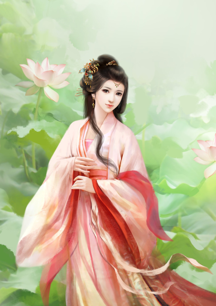 古風美女好看的插畫立繪圖片