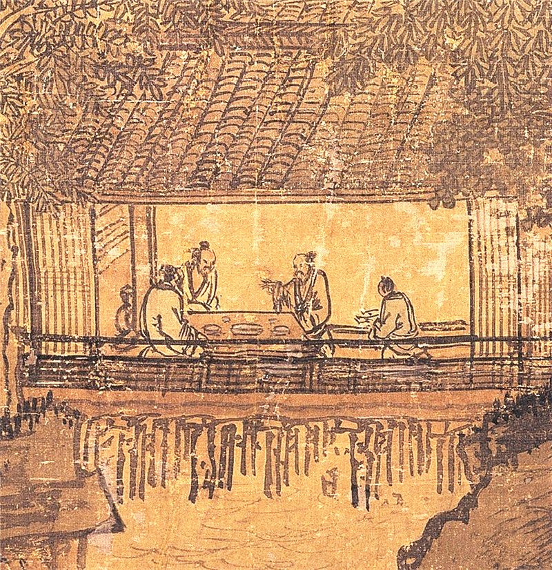 明朝戴進(jìn)國(guó)畫《畫山水》欣賞