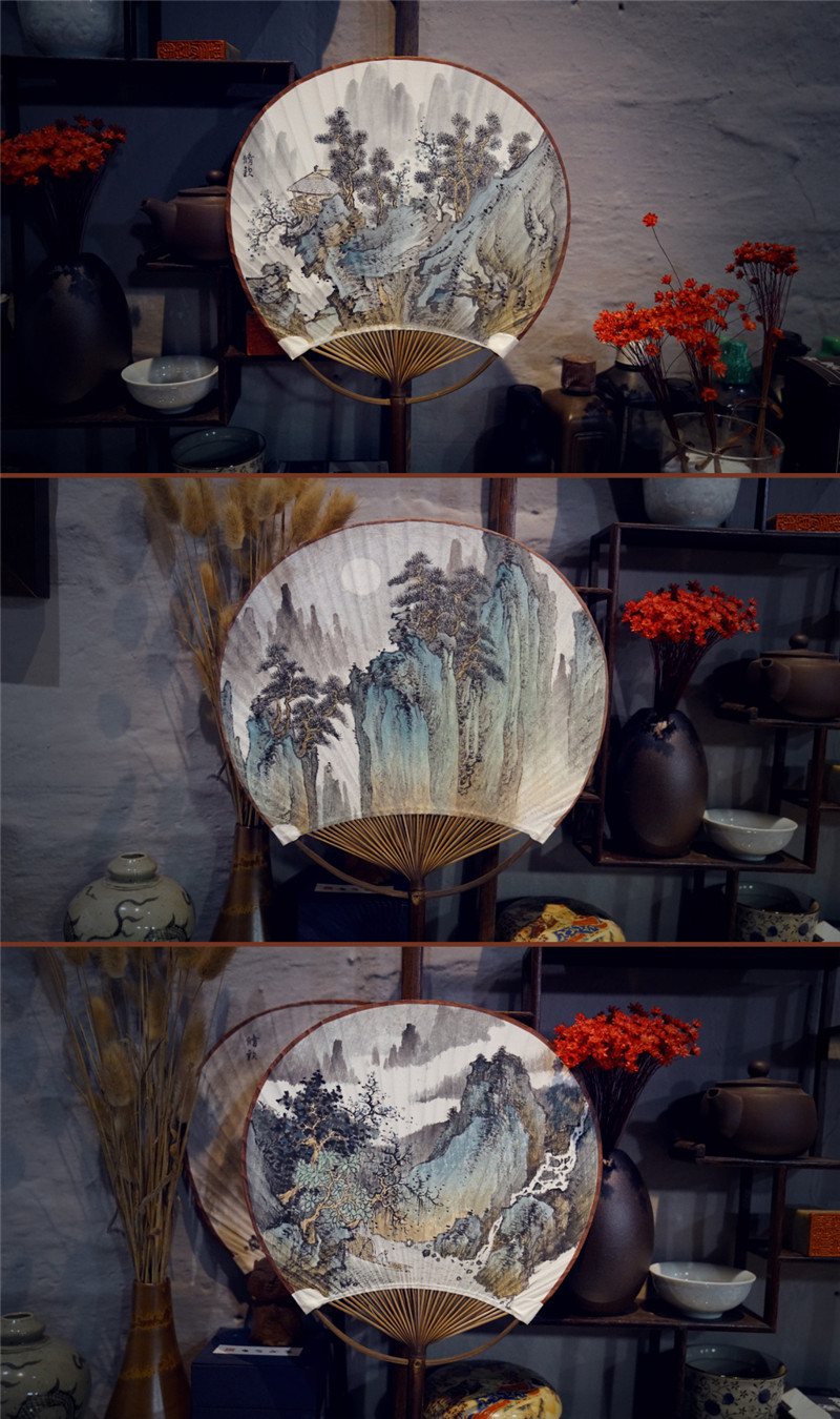 精美山水國(guó)畫團(tuán)扇