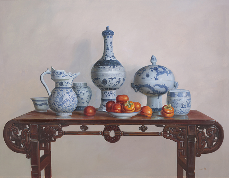 林良慧精美瓷器主題布面油畫(huà)