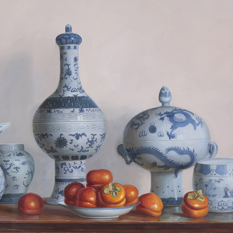 林良慧精美瓷器主題布面油畫(huà)