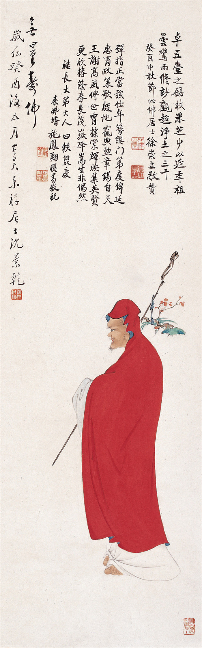 清末畫(huà)家沈景乾佛像繪畫(huà)作品欣賞