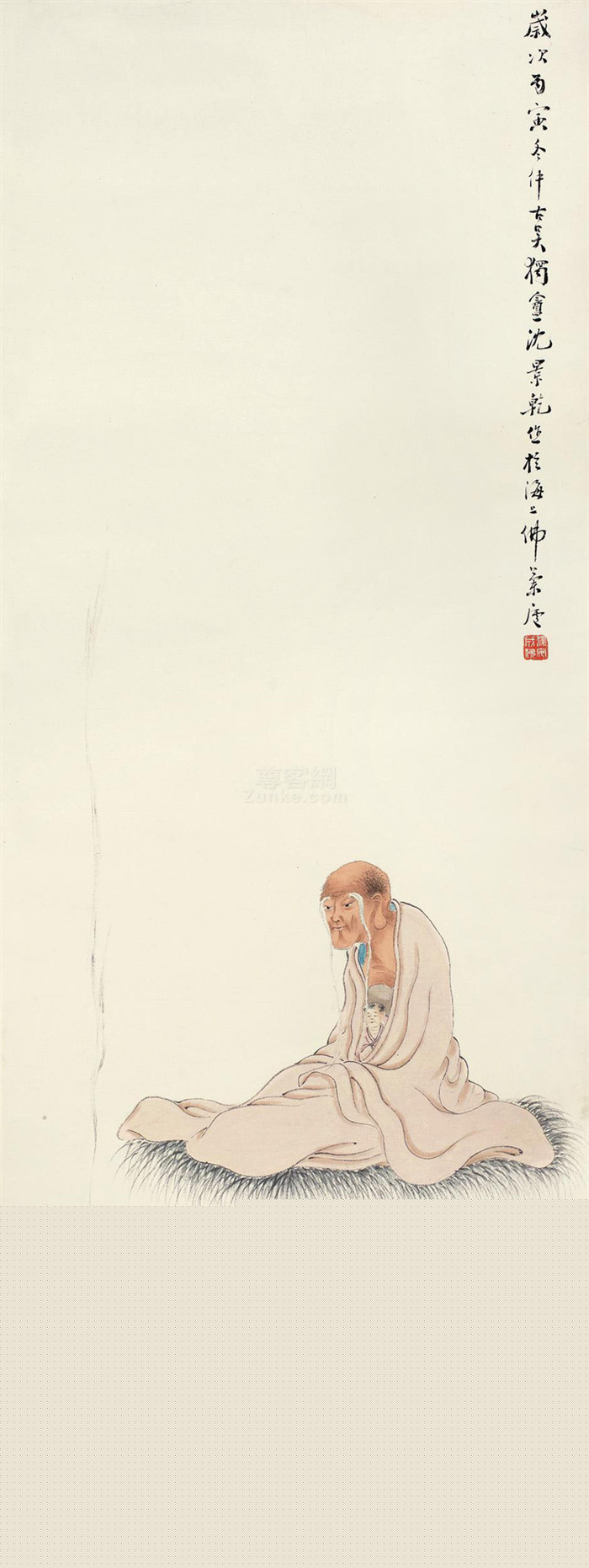 清末畫(huà)家沈景乾佛像繪畫(huà)作品欣賞