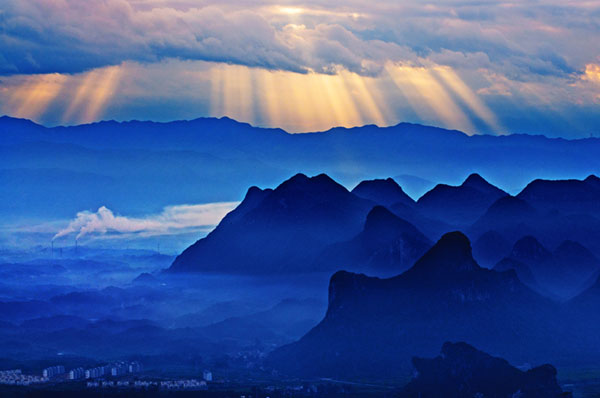 桂林市堯山美麗風景攝影