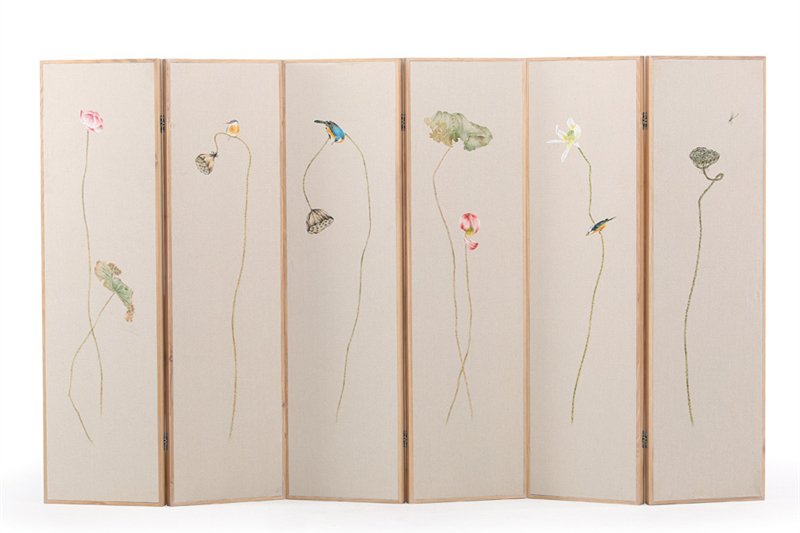 新中式屏風(fēng)實(shí)木現(xiàn)代中式禪意，隔斷折疊屏風(fēng)