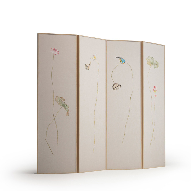新中式屏風(fēng)實(shí)木現(xiàn)代中式禪意，隔斷折疊屏風(fēng)