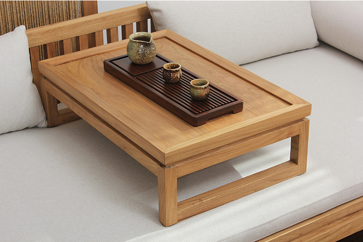 新中式老榆木羅漢床，免漆禪意床榻茶幾