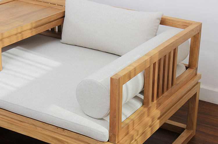 新中式老榆木羅漢床，免漆禪意床榻茶幾