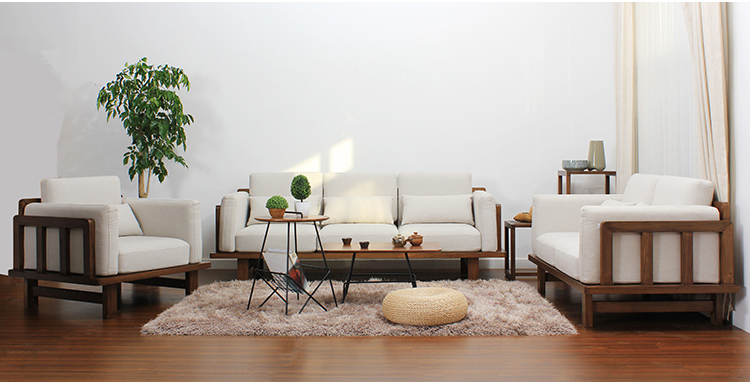 老榆木實木沙發(fā)，中式家居簡約風