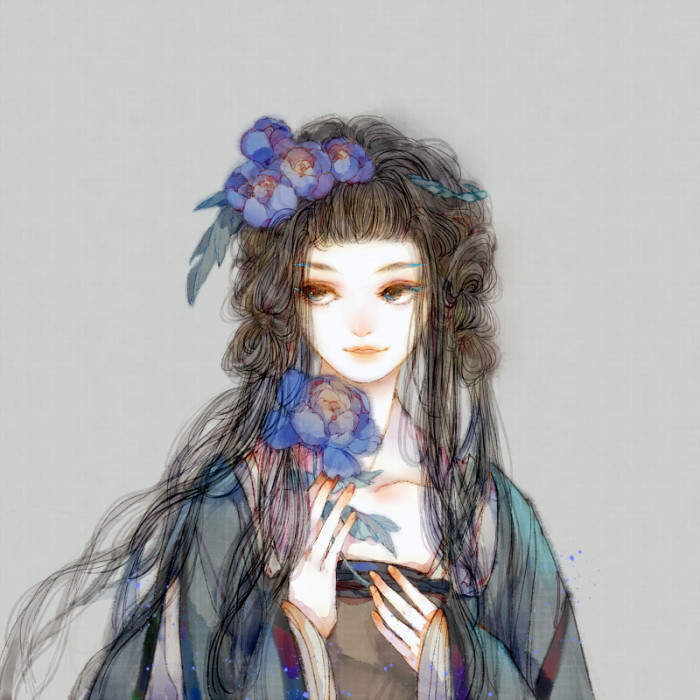 柔美淡雅女子古風(fēng)頭像，古典女子qq頭像