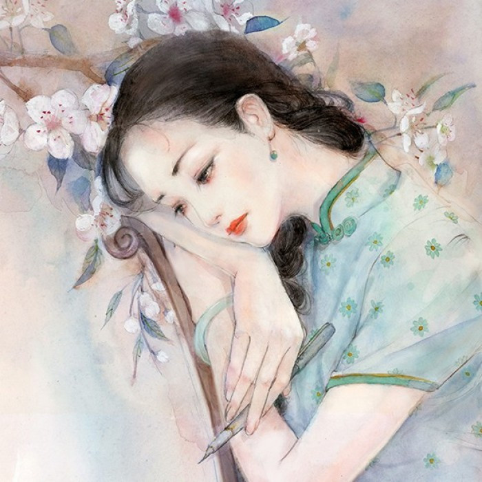 柔美淡雅女子古風(fēng)頭像，古典女子qq頭像