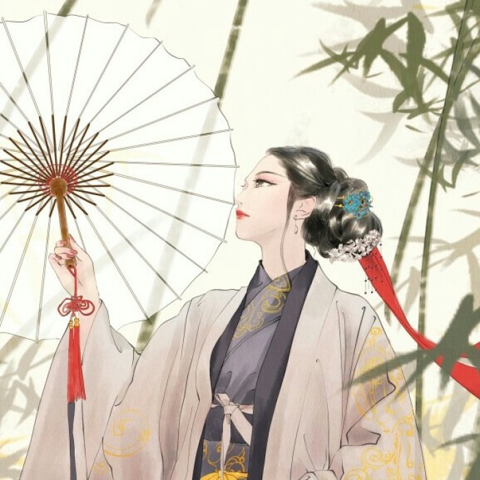 古典唯美女子頭像，水彩風(fēng)女生頭像