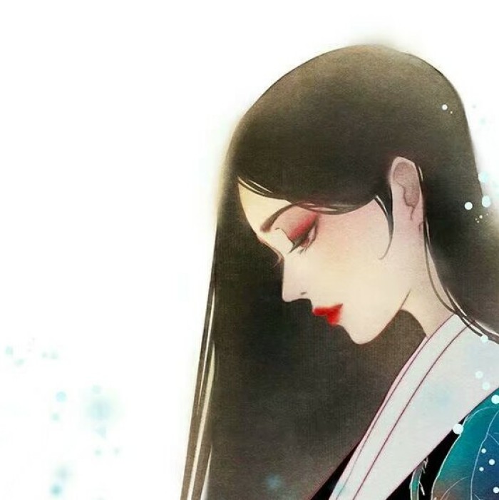 古典唯美女子頭像，水彩風(fēng)女生頭像