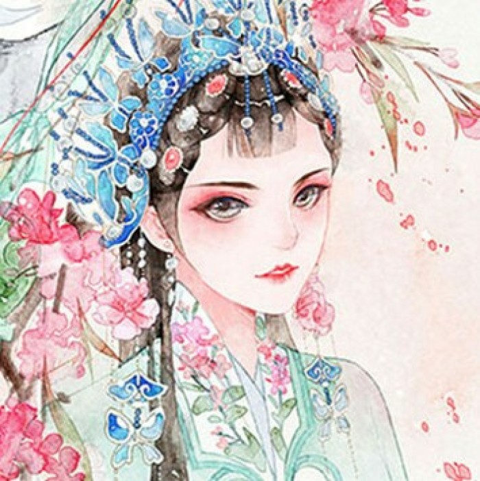 水墨風(fēng)古典女子頭像，古風(fēng)唯美頭像。