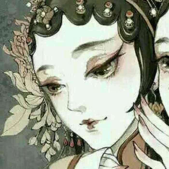 動漫古風(fēng)女子閨蜜頭像，好姐妹qq頭像