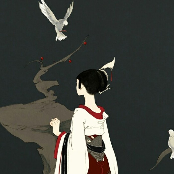 清雅風(fēng)格古典女生頭像，動(dòng)漫水彩古風(fēng)頭像