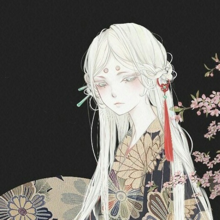 清雅風(fēng)格古典女生頭像，動(dòng)漫水彩古風(fēng)頭像