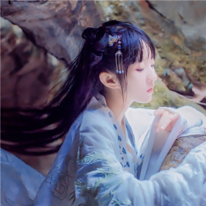 嬌俏女子古風(fēng)唯美頭像，淡掃峨眉真人女生頭像