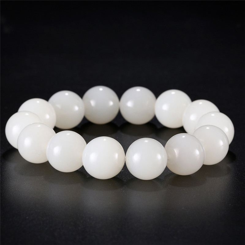 天然和田玉玉石手串，新疆白玉男女手飾