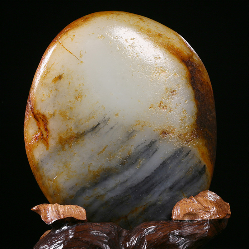 平步青云天然白玉鷺鷥擺飾，和田玉籽料真皮原