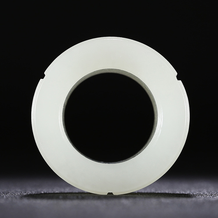 男士如意和田玉扳指，天然白玉手玩件獸面紋蘇