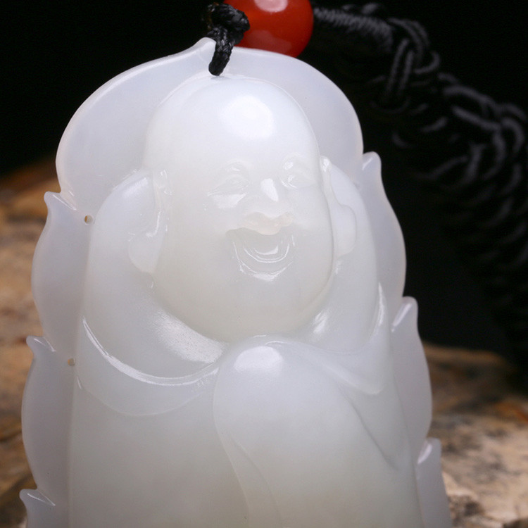 夫妻和田玉掛墜，玉佛觀音彌勒佛項(xiàng)鏈